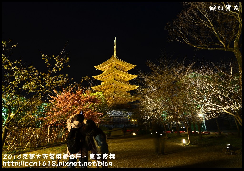 【日本旅遊】京都大阪賞櫻自由行．東寺夜櫻．怎麼可以這麼漂亮 @假日農夫愛趴趴照