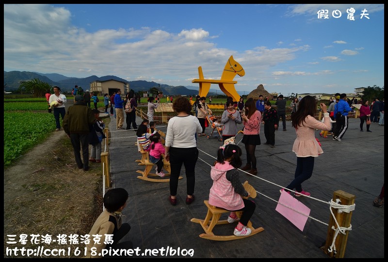 【宜蘭新景點】三星花海．搖搖洛克馬．療癒系黃色大木馬力拼黃色小鴨 @假日農夫愛趴趴照