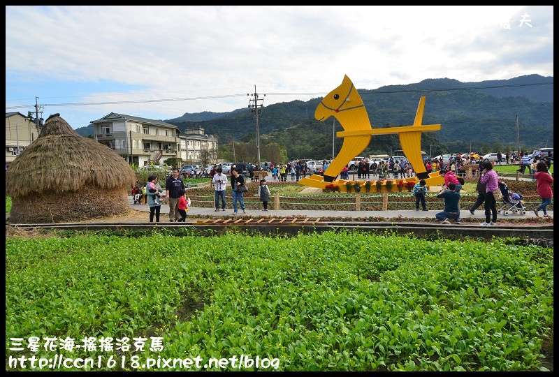 【宜蘭新景點】三星花海．搖搖洛克馬．療癒系黃色大木馬力拼黃色小鴨 @假日農夫愛趴趴照