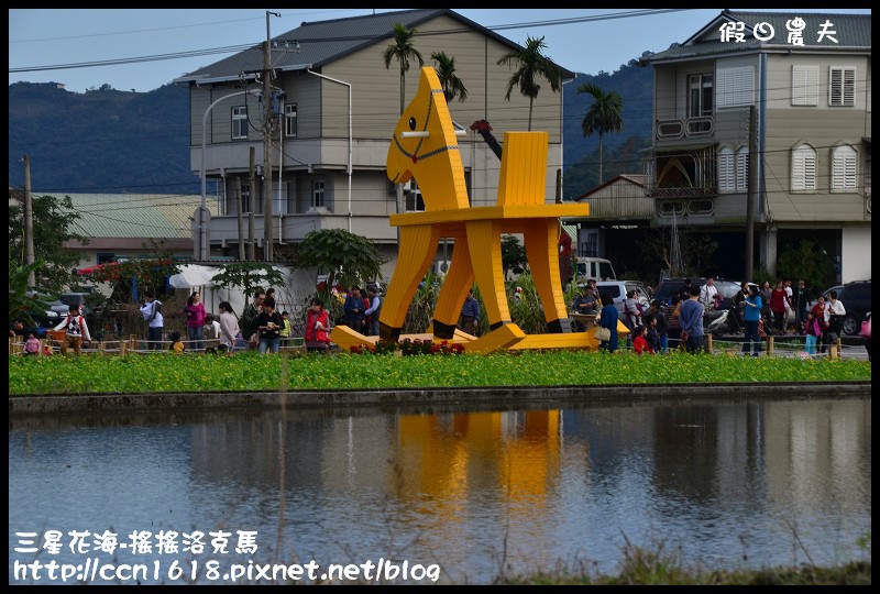 【宜蘭新景點】三星花海．搖搖洛克馬．療癒系黃色大木馬力拼黃色小鴨 @假日農夫愛趴趴照