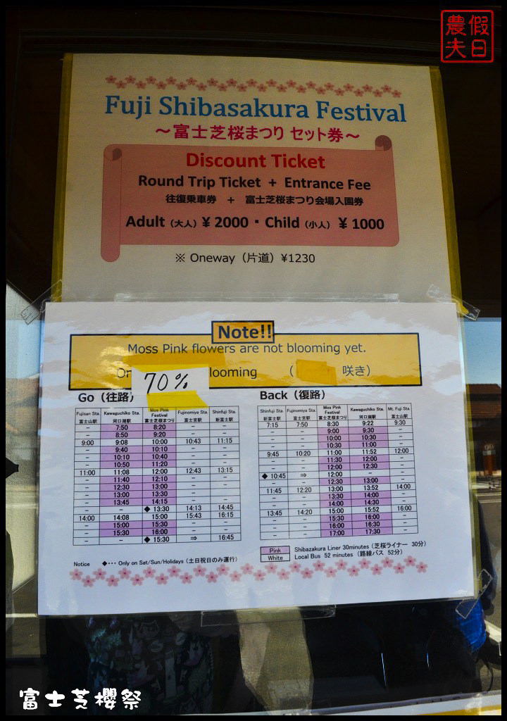 【日本旅遊】富士芝櫻祭．80萬株芝櫻好美好壯觀/行程規劃/花期花況/門票票價交通全攻略/一日遊 @假日農夫愛趴趴照