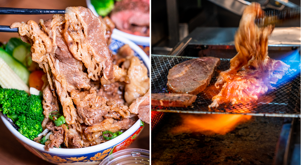 宮本武丼直火燒肉丼草屯店|直火烤炙的燒肉丼飯焦香迷人．內用飲料湯品霜淇淋無限享用 @假日農夫愛趴趴照