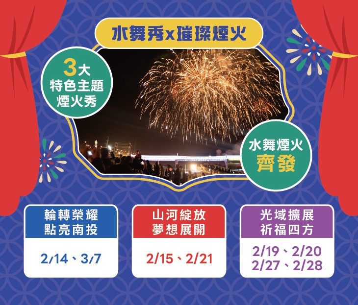 南投旅遊|2026南投燈會.白天賞花海晚上賞花燈/小提燈交通管制停車資訊 12 南投燈會 水舞煙火秀